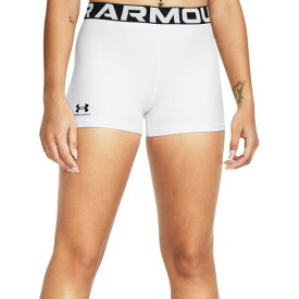 アンダーアーマー レディース カジュアルパンツ ボトムス Under Armour Women's HeatGear 3" Shorty Shorts White