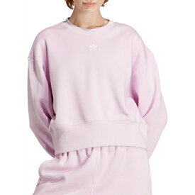 アディダス レディース パーカー・スウェットシャツ アウター adidas Originals Women's Adicolor Essentials Fleece Crew Sweatshirt Orchid Fusion