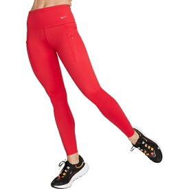 ナイキ レディース カジュアルパンツ ボトムス Nike Women's Go Firm-Support Mid-Rise Full-Length Leggings University Red