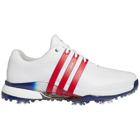 アディダス メンズ ゴルフ スポーツ Adidas Men's Tour360 24 BOOST Golf Shoes White/Red/Blue