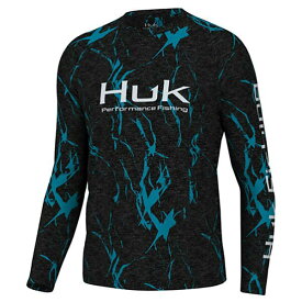 フック メンズ シャツ トップス HUK Men's Kelp Wash Pursuit Long Sleeve T-Shirt Black