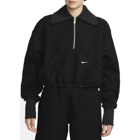 ナイキ レディース シャツ トップス Nike Sportswear Women's Hi-Pile Fleece 1/2-Zip Top Black