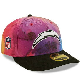 ニューエラ メンズ 帽子 アクセサリー Los Angeles Chargers New Era 2022 NFL Crucial Catch Low Profile 59FIFTY Fitted Hat Pink/Black