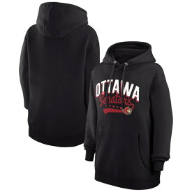 カールバンクス レディース パーカー・スウェットシャツ アウター Ottawa Senators G III 4Her by Carl Banks Women's Filigree Logo Pullover Hoodie Black