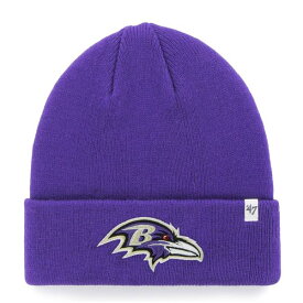 フォーティーセブン メンズ 帽子 アクセサリー Baltimore Ravens '47 Secondary Basic Cuffed Knit Hat Purple