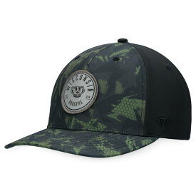 トップ・オブ・ザ・ワールド メンズ 帽子 アクセサリー Wisconsin Badgers Top of the World OHT Military Appreciation Camo Render Flex Hat Black