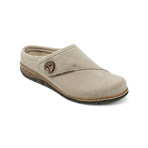 A[X fB[X T_ V[Y Women's Ezra Round Toe Casual Slip-on Clogs Taupe Suede