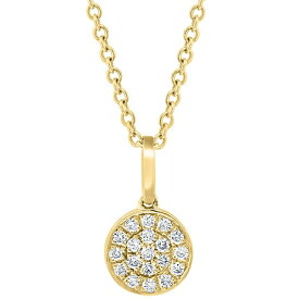 エフィー コレクション メンズ ネックレス・チョーカー アクセサリー EFFY&reg; Diamond Pav&eacute; Cluster 18" Pendant Necklace (1/10 ct. t.w.) in Sterling Silver or 14k Gold-Plated Sterling Silver Gold-Plated Sterling Silver