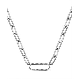 エフィー コレクション レディース ネックレス・チョーカー・ペンダントトップ アクセサリー EFFY&reg; Diamond Oval Link Paperclip 18" Chain Necklace (1/8 ct. t.w.) in Sterling Silver Sterling Silver