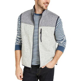 クラブルーム メンズ ニット&セーター アウター Men's Colorblock Fleece Sweater Vest, Created for Macy's Smooth Silver