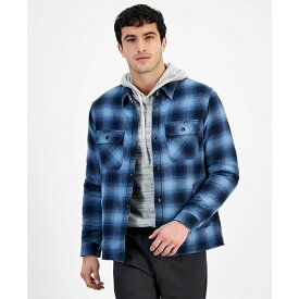 サンアンドプラスストーン メンズ ジャケット＆ブルゾン アウター Men's Evans Plaid Shirt Jacket, Created for Macy's Hydrogen