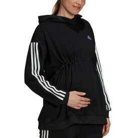 アディダス レディース カットソー トップス Women's Essentials Maternity 3-Striped Hoodie Black