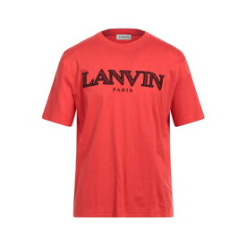 【送料無料】 ランバン メンズ Tシャツ トップス T-shirts Tomato red