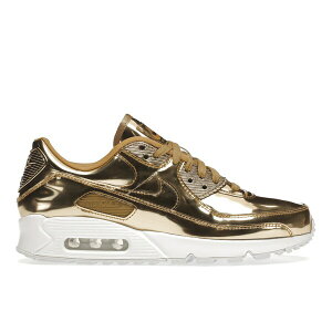 Nike �i�C�L ���f�B�[�X �X�j�[�J�[ �yNike Air Max 90 Metallic Gold (2020) (Women's)�z �T�C�Y US_7.5(24.5cm) Metallic Gold/Metallic Gold-White