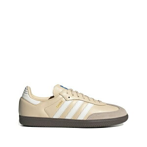 �A�f�B�_�X �����Y �X�j�[�J�[ �V���[�Y Samba og three-stripe leather sneakers Neutrals