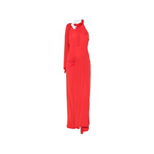 ���B���F�b�^ ���f�B�[�X �����s�[�X �g�b�v�X Halter-neck asymmetrical maxi dress Red