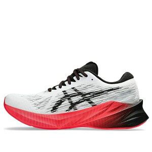 ASICS �A�V�b�N�X �����Y �X�j�[�J�[ �yASICS Novablast 3 Wide 'White Black Electric Red' 1011B459-104�z �T�C�Y US_12(30.0cm)