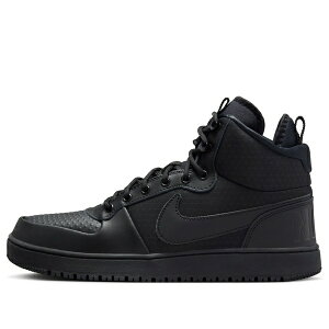 Nike �i�C�L �����Y �X�j�[�J�[ �yNike Court Borough Mid Winter 'Triple Black' AA0547-002�z �T�C�Y US_12.5(30.5cm)