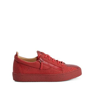 �W���[�b�y�U�m�b�e�B �����Y �X�j�[�J�[ �V���[�Y Frankie snakeskin-effect double-zip low-top sneakers Red