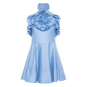���x�b�J�E���@�����X ���f�B�[�X �����s�[�X �g�b�v�X past䩘Rque ruffled mini dress Blue