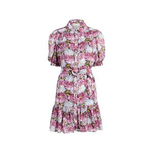 �T���N�A�Z�v�g ���f�B�[�X �����s�[�X �g�b�v�X Dahlia print ruffled dress Pink