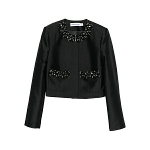 �Z���t�E�|�[�g���C�g ���f�B�[�X �W���P�b�g���u���]�� �A�E�^�[ Embellished-pocket jacket Black