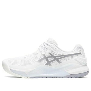ASICS �A�V�b�N�X ���f�B�[�X �X�j�[�J�[ �y(WMNS) ASICS Gel Resolution 9 'White Pure Silver' 1042A208-100�z �T�C�Y US_7(24.0cm)