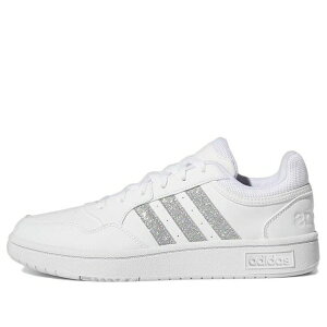 adidas �A�f�B�_�X ���f�B�[�X �X�j�[�J�[ �y(WMNS) adidas Hoops 3.0 Low Cut Tennis Shoes 'White Silver Metallic' GY1912�z �T�C�Y US_6(23.0cm)
