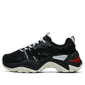 FILA �t�B�� ���f�B�[�X �X�j�[�J�[ �y(WMNS) FILA Heritage-FHT Low Chunky Sneakers GS Black F12W124164FBG�z �T�C�Y US_7.5(24.5cm)