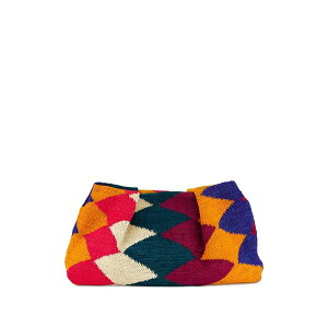 �Z���V�[�X�^�W�I ���f�B�[�X �N���b�`�o�b�O �o�b�O Sisal diamond-patterned clutch bag Yellow