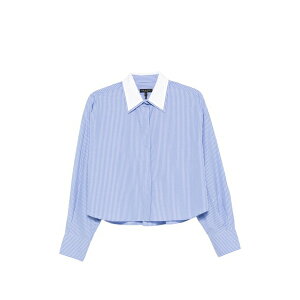 ���O�A���h�{�[�� ���f�B�[�X �V���c �g�b�v�X Striped-pattern shirt Blue