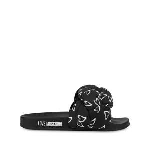 ���u ���X�L�[�m ���f�B�[�X �T���_�� �V���[�Y Heart-print slides Black