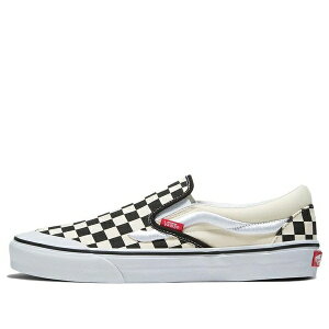Vans �o���Y �����Y �X�j�[�J�[ �yVans Classic Slip-On 138 Sidestripe 'Black Checkerboard' VN000BW3BKC�z �T�C�Y US_M_4