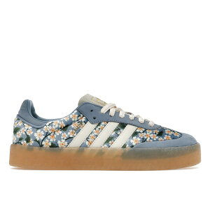 adidas AfB_X fB[X Xj[J[ yadidas Sambae Liberty London Floral Embroidery Blue Cream White (Women's)z TCY US_W_10 Blue/Cream White/Gold Metallic