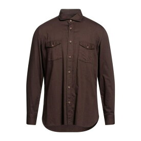 【送料無料】 ジャンパオロ メンズ シャツ トップス Shirts Dark brown