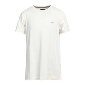【送料無料】 トミー ヒルフィガー メンズ Tシャツ トップス T-shirts Ivory