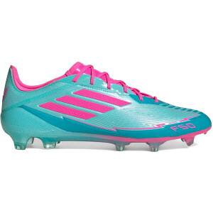 adidas �A�f�B�_�X �����Y �X�j�[�J�[ �yadidas F50 Elite FG Messi Miami�z �T�C�Y US_8.5(26.5cm) Flash Aqua/Lucid Pink/Lucid Cyan