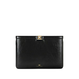 �G���U�x�X�t�����L ���f�B�[�X �N���b�`�o�b�O �o�b�O Metal detail clutch bag Black