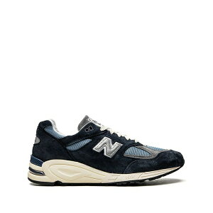 �j���[�o�����X �����Y �X�j�[�J�[ �V���[�Y X teddy santis 990v2 navy sneakers Blue