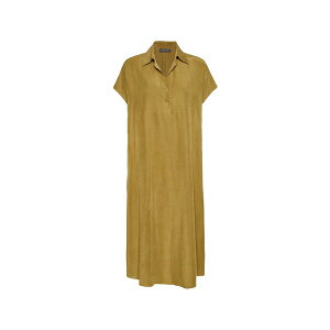 �G���i �~�[�� ���f�B�[�X �����s�[�X �g�b�v�X Button-up midi dress Brown