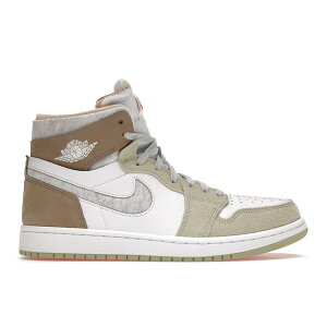 Jordan W[_ fB[X Xj[J[ yJordan 1 High Zoom Air CMFT Olive Aura (Women's)z TCY US_5(22.0cm) White/Grey Heather-Olive Aura-Khaki
