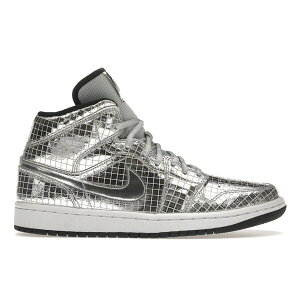 Jordan W[_ fB[X Xj[J[ yJordan 1 Mid SE Disco Metallic Silver (Women's)z TCY US_6(23.0cm) Metallic Silver/Metallic Silver-White