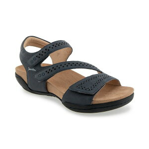 Wu[ fB[X T_ V[Y Women's Makayla Slip on Casual Flat Sandals NAVY