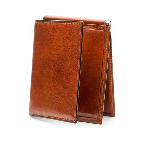 {XJ Y z ANZT[ Men's Leather Money Clip with pocket Amber