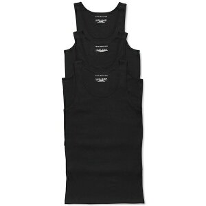 g~[ qtBK[ Y Vc gbvX Men's Three-Pack Cotton Classics Tank Top Shirts Black