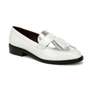 tRTg fB[X Xb|E[t@[ V[Y Women's Carolyn Low Profile Tassel Loafers White/Silver Faux Leather