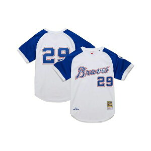 �~�b�`�F��&�l�X �����Y �V���c �g�b�v�X Mitchell Ness Men's John Smoltz White Atlanta Braves 2004 Cooperstown Collection Authentic Throwback Jersey White