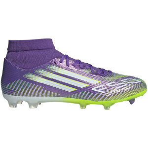 adidas �A�f�B�_�X �����Y �X�j�[�J�[ �yadidas F50 League Mid-Cut FG/MG Purple Rush Cloud White Lucid Lemon�z �T�C�Y US_12(30.0cm) Purple Rush/Cloud White/Lucid Lemon
