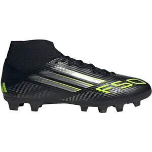 adidas �A�f�B�_�X �����Y �X�j�[�J�[ �yadidas F50 Club Mid FG/MG Core Black Iron Metallic Lucid Lemon�z �T�C�Y US_7.5(25.5cm) Core Black/Iron Metallic/Lucid Lemon