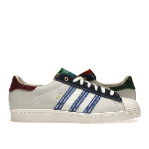 adidas �A�f�B�_�X �����Y �X�j�[�J�[ �yadidas Superstar 80s END. Alternative Luxury�z �T�C�Y US_6.5(24.5cm) Off White/Night Indigo/Red